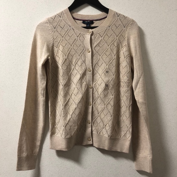 Tommy Hilfiger Sweaters - Tommy Hilfiger knitted twist pattern cardigan (khaki)